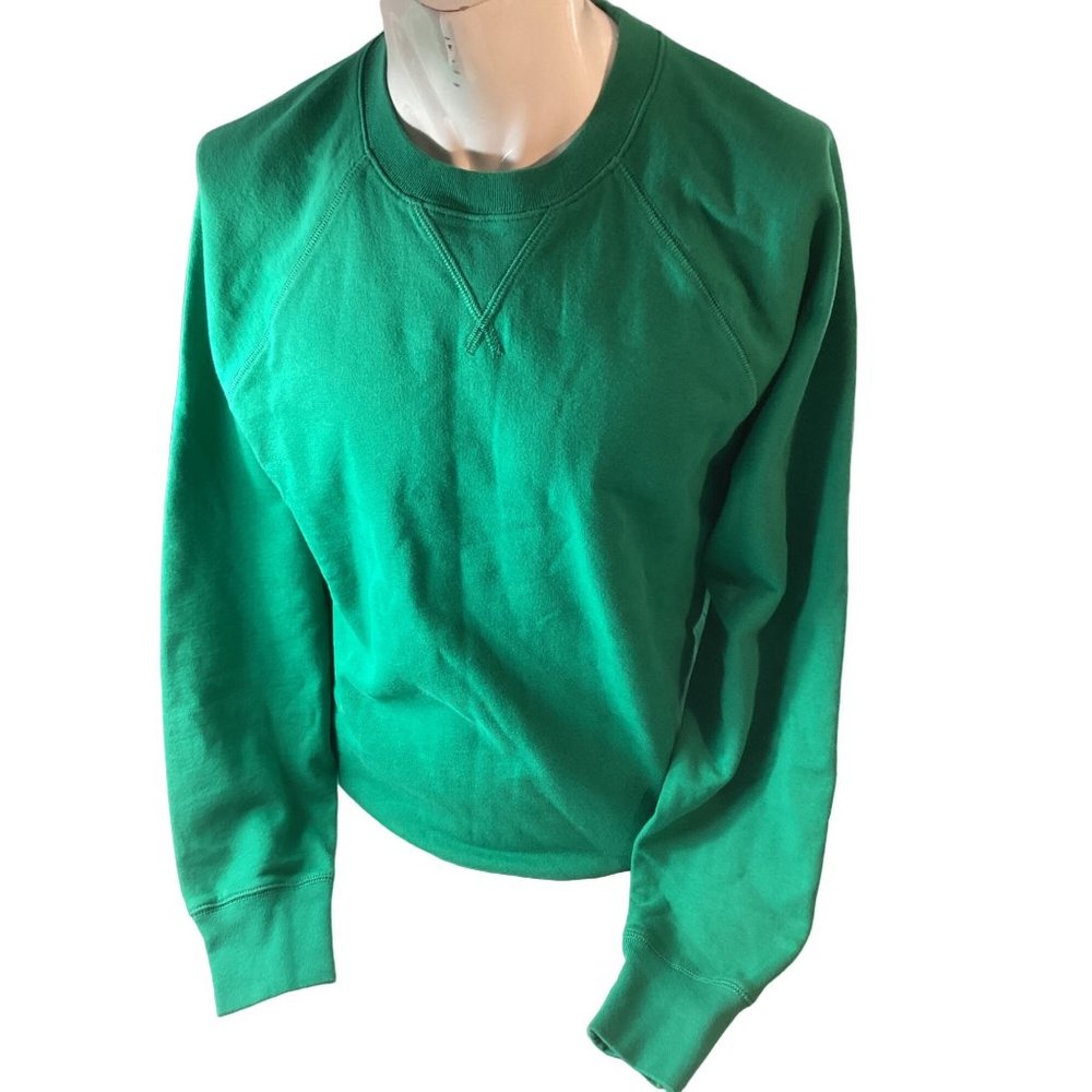 Men's J. Crew Pullover Sweatshirt*  Medium * Green * Cotton NWT * New With Tags